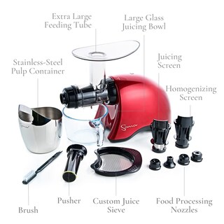 Foto 8 | Foto 8 | Cold Press Sana 707 - Exprimidor Horizontal Clásico De Barrena Lenta Y Baja Velocidad Fácil De Limpiar Potente Motor Alimenta