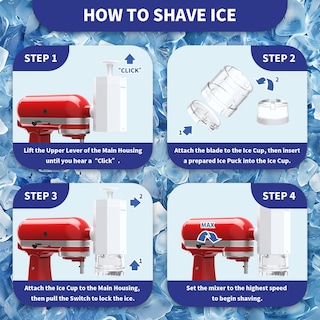 Foto 3 | Foto 3 | Accesorio De Hielo De Afeitado Para Mezclador De Soporte Kitchenaid Máquina De Hielo Afeitado Con Cono De Nieve Con Cuchillas