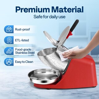 Foto 5 | Foto 5 | Vivohome Máquina Trituradora De Hielo Eléctrica Para Máquina De Afeitar De Hielo Color Rojo 155 Lb/h Con Púa De Hielo Para Us