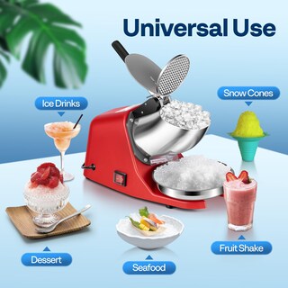 Foto 7 | Foto 7 | Vivohome Máquina Trituradora De Hielo Eléctrica Para Máquina De Afeitar De Hielo Color Rojo 155 Lb/h Con Púa De Hielo Para Us