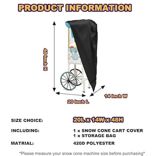 Foto 2 | Foto 2 | Skyour - Cubiertas Para Máquina De Hielo Afeitado Con Cono De Nieve 20 Pulgadas De Largo X 14 Pulgadas De Ancho X 48 Pulgadas D