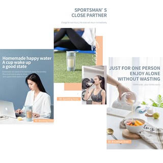 Foto 3 | Foto 3 | Daasigwaa - Botella Eléctrica De Proteínas Tritan | Sin Bpa | Botellas Batidoras De 22 Onzas Recargables Mezclador Portátil De