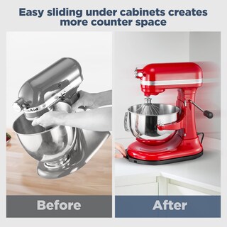 Foto 3 | Foto 3 | Bandeja Deslizante Mezcladora Para Kitchenaid De 5 A 8 Cuartos De Galón Bandeja Enrollable De Metal Para Encimera De Cocina Con