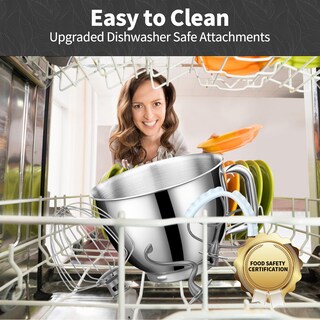 Foto 7 | Foto 7 | Batidora De Pie Geft P De 6 Velocidades 600 W Acero Inoxidable Negra 6 Cuartos Apto Para Lavaplatos