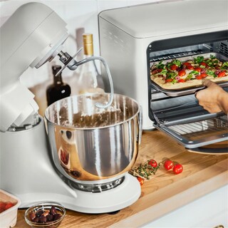 Foto 2 | Foto 2 | Babyce Drew Barrymore - Mezclador De Soporte Ligero Y Potente De 5.3 Cuartos De Galón Glaseado Blanco