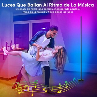Foto 5 | Foto 5 | Mfxh Lámpara De Pie Led Lampara De Piso Inteligente Rgb Aplicación Y Control Remoto Lámpara De Esquina Con 28+ Escenas Dinámi