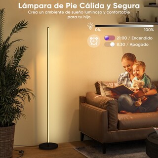 Foto 7 | Foto 7 | Mfxh Lámpara De Pie Led Lampara De Piso Inteligente Rgb Aplicación Y Control Remoto Lámpara De Esquina Con 28+ Escenas Dinámi