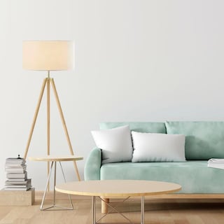 Foto 5 | Foto 5 | Lutema Lámpara De Pie Con Trípode (madera Natural) De 61 Pulgadas | 120v | Cable Transparente De 6 Pulgadas | Lámpara Para Dormi