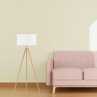 Foto 7 | Foto 7 | Lutema Lámpara De Pie Con Trípode (madera Natural) De 61 Pulgadas | 120v | Cable Transparente De 6 Pulgadas | Lámpara Para Dormi