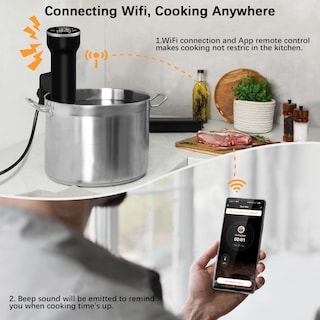 Foto 4 | Foto 4 | Sous Vid Machine Wi-fi Cocina De Precisión De Bucle Sumergido Kit Sous Vid Con 30 Bolsas Selladas Al Vacío Bomba De Vacío Te