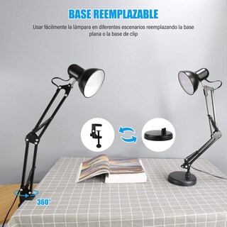 Foto 2 | Foto 2 | Txg Luz De Lectura Con Brazo De Metal Negro