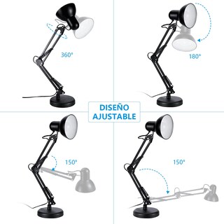 Foto 3 | Foto 3 | Txg Luz De Lectura Con Brazo De Metal Negro