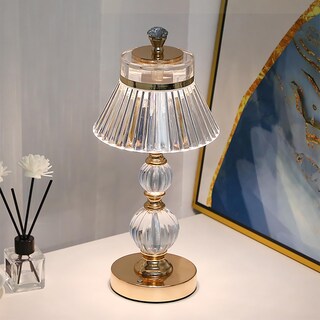 Foto 1 | Foto 1 | Lámpara De Mesa Sin Cuerda Lámpara De Carga Dorada Luz Táctil Ajustable Tricolor Lámpara De Mesa Retro Portátil Al Aire Libre