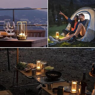 Foto 6 | Foto 6 | Lámpara De Mesa De Metal Lámpara De Mesa Led Táctil Inalámbrica Atenuación Infinita De 3 Colores Lámpara De Escritorio Pequeñ