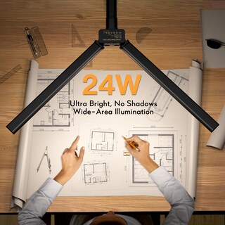 Foto 7 | Foto 7 | Quntis Lampara Escritorio Led Luz De Escritorio De Doble Cabeza Con Cuello De Cisne Flexible 25 Modos De Iluminación Cuidado D