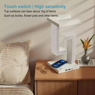 Foto 5 | Foto 5 | Kopira Lampara De Escritorio Led Luz Nocturna De Levitación Magnética Lámpara De Mesa Carga Inalámbrica Con 3 Marchas Lámp Lu