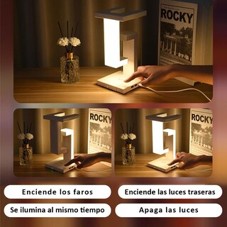 Foto 7 | Foto 7 | Kopira Lampara De Escritorio Led Luz Nocturna De Levitación Magnética Lámpara De Mesa Carga Inalámbrica Con 3 Marchas Lámp Lu
