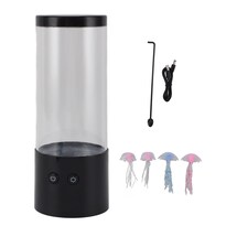 Lámpara De Mesa De Medusas Con Cable Usb Luz Nocturna Led Colorida Lámpara De Mesa Decorativa Realista Con Tanque De Medusas P