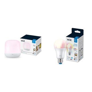 Foto 1 | Foto 1 | Wiz - Lampara De Mesa Wi-fi Portable Hero - Compatible Con Alexa + Foco Inteligente A19 Luz Cálida A Fría Y De Colores Controlab