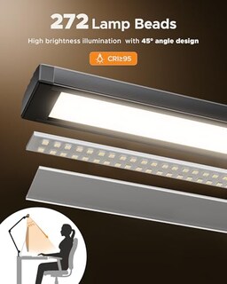 Foto 5 | Foto 5 | Ngteco - Lámpara Led De Computadora Con Abrazadera Lámpara De Arquitecto Con Brazo Oscilante Ajustable Luz De Computadora Ultr