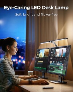 Foto 6 | Foto 6 | Ngteco - Lámpara Led De Computadora Con Abrazadera Lámpara De Arquitecto Con Brazo Oscilante Ajustable Luz De Computadora Ultr