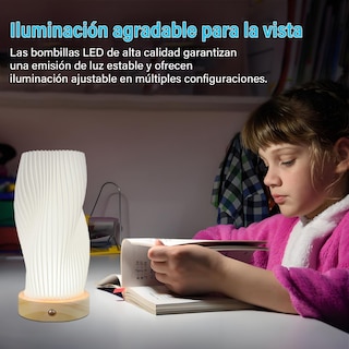 Foto 4 | Foto 4 | Galasala Lampara De Buro Noche Lamparas De Mesa Recamara Lampara De Noche Recamara Decorativa Con Control Remoto Y Control Tác