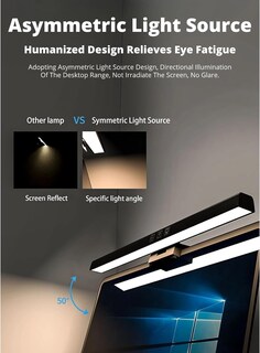 Foto 4 | Foto 4 | Yoidesu Barra De Luz De Monitor Para Pantalla De Computadora 3 Modos De Iluminación De Color Lámpara De Monitor De Control Tác