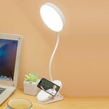 Lampara Clip Lampara De Escritorio Led Luz De Lectura Con Usb 360° Flexible Lámpara Led Con 3 Colores Atenuación Continua