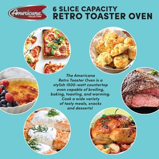 Foto 8 | Foto 8 | Elite Gourmet Americana Ero-2600xbl Clásico Diner 50's Tostador Retro Para Encimera 1300 W Hornear Asar Tostadas Con Contro