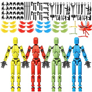 Foto 1 | Foto 1 | Gvfyy Juego De 4 Lucky Dummy T13 Figure Robot Multiarticulado Impreso Pvc 3d Titan 13 Action Figure Maniquí Modelo De Activid