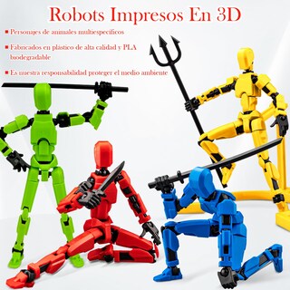 Foto 5 | Foto 5 | Gvfyy Juego De 4 Lucky Dummy T13 Figure Robot Multiarticulado Impreso Pvc 3d Titan 13 Action Figure Maniquí Modelo De Activid
