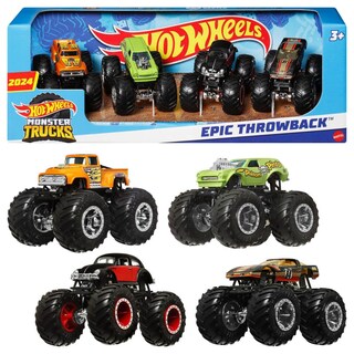 Foto 1 | Foto 1 | Hot Wheels Monster Trucks Vehículo De Juguete Paquete Sorpresa 4 Autos Escala 1:64 Para Niños De 3 Años En Adelante