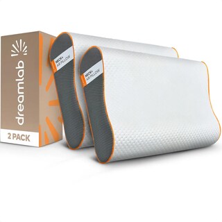 Foto 1 | Foto 1 | 2 Pack Almohada Ortopédica Cervical Memory Foam Gel Dreamlab Neck+ Estándar | Almohada De Cuello Tela Bambú Hipoalergénica Ce
