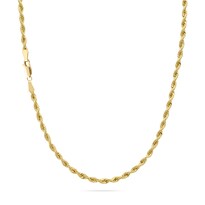 Cadena Torsal 4 Mm 60cm 10k Oro Italiano