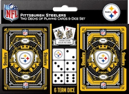 Master Pieces Nfl Pittsburgh Steelers - Juego De 2 Tarjetas Y Dados