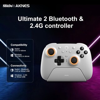 Foto 2 | Foto 2 | Bluetooth Control 8bitdo Ultimate 2 Para Switch 2 Switch Y Pc Windows Mando Switch Pro Con Joysticks Tmr Gatillos Hall/táctil