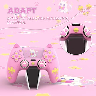 Foto 3 | Foto 3 | Playvital Sweetheart Kitty Funda De Silicona Para Ps5 Mando Con Tapas Para Joysticks & Pegatinas Agarre Suave Antideslizante De