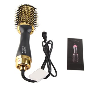Foto 1 | Foto 1 | Cepillo Para Peinar El Cabello Con Secador De Pelo Rizador De Cable Giratorio Viento Caliente Nailon Enchufe Estadounidense