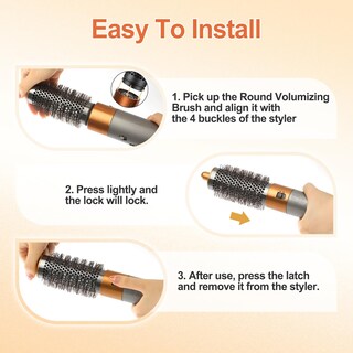 Foto 6 | Foto 6 | Puregust Brocha Redonda Compatible Con Dyson Airwrap Brocha Ovalada Voluminizadora Compatible Con Dyson Airwrap Accesorios Dora