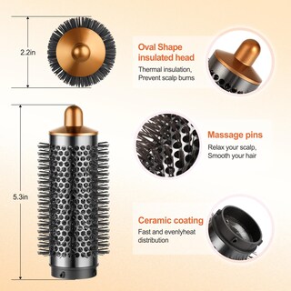 Foto 7 | Foto 7 | Puregust Brocha Redonda Compatible Con Dyson Airwrap Brocha Ovalada Voluminizadora Compatible Con Dyson Airwrap Accesorios Dora