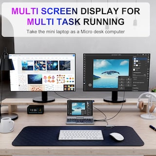 Foto 5 | Foto 5 | Mini Portátil Portátil Pequeño Win 11 Pro 8 Pulgadas Hd Visualización Táctil N150 2 En 1 Pc De Bolsillo 2 En 1 12 Gb Lpddr5 Ram