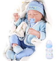 Muñeca Realista Lube 55cm Vinilo Suave Y Algodón Con Accesorios