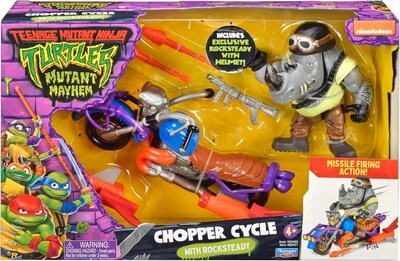 Foto 1 | Foto 1 | Tmnt Movie Rocksteady Vehículo Con Figura Moto Chopper