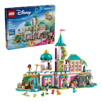 Lego | Disney Castillo De Las Princesas Y Mascotas Reales 43267 Juguete Para Niñas Incluye A Ariel Rapunzel Mulán Jasmín Y