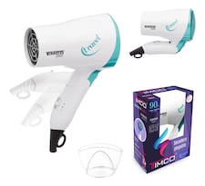 Secadora Cabello Plegable P/viaje Ion Timco Tra-2000v Color Blanco
