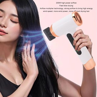 Foto 2 | Foto 2 | Secador De Pelo Iónico Inalámbrico Secador De Pelo Portátil Recargable De 200 W Con Tecnología Multiplicadora De Flujo De Aire