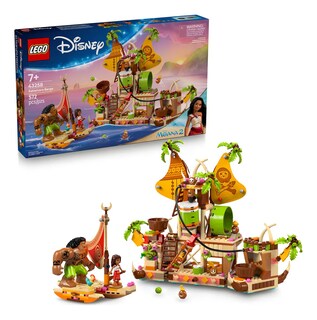 Foto 1 | Foto 1 | Lego | Disney Moana 2 Barcaza De Los Kakamora 43258 Barco De Juguete Para Niñas Con 9 Personajes: Moana Maui El Gallo Heihe