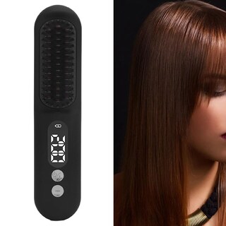 Foto 4 | Foto 4 | Cepillo Alisador De Pelo Inalámbrico Para Mujeres Peine Alisador De Cabello De Iones Negativos Calentamiento Rápido De 30 S P