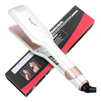 Ckeyin Planchas Para Cabello Profesional Placas Cerámica Alaciadora Planchas Extras Anchas De 55mm Blanca 2 En 1