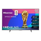 Hisense Television A65n (modelo 2025) Pantalla 50 Pulgadas Smart Vidaa Tv Uhd 4k control Remoto Por Voz Con Alexa Dolby Vision